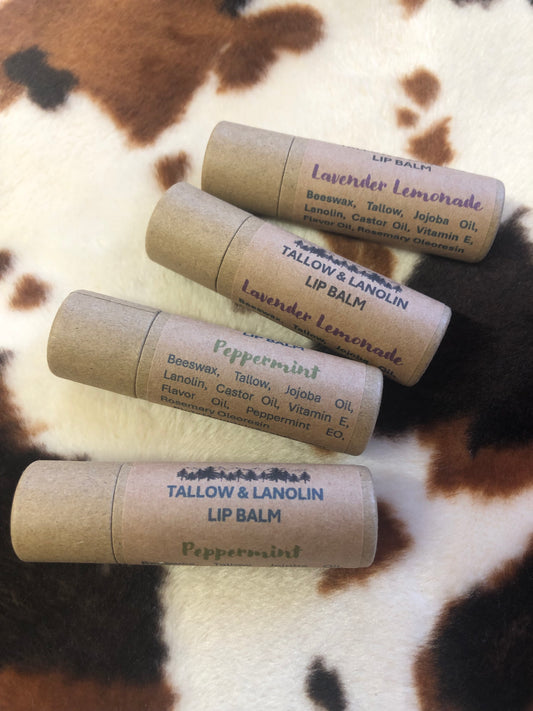 Tallow and Lanolin Lip Balm