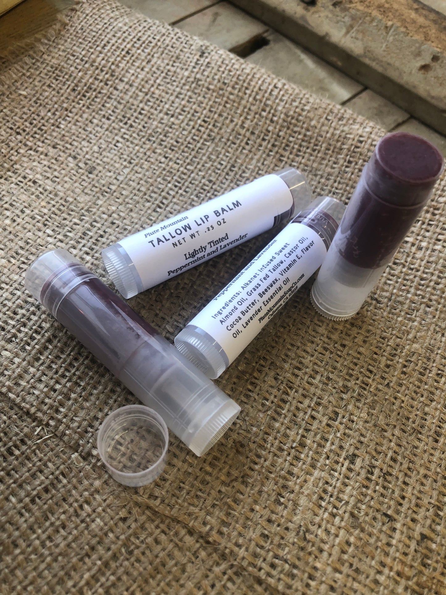 Peppermint and Lavender Tinted Lip Balm