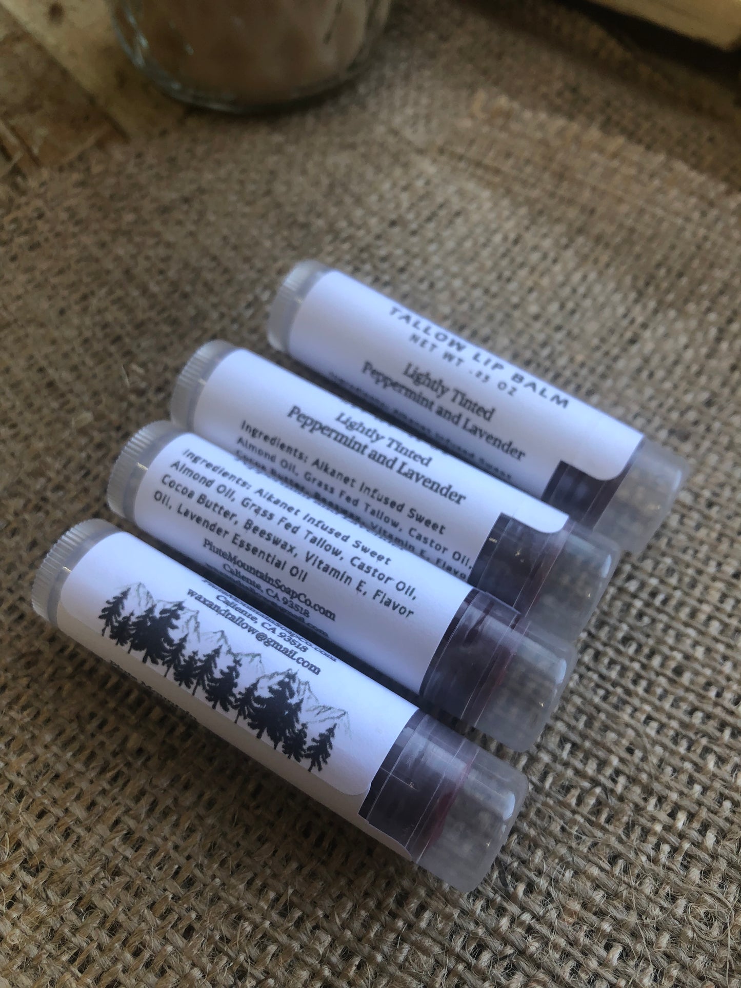 Peppermint and Lavender Tinted Lip Balm